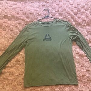 Reebok Olive Long Sleeve Tee for Men